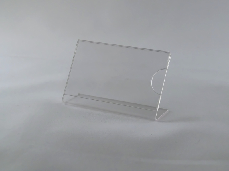 Держатель ценника 60х40 L-образный с выемкой для пальца, ценник